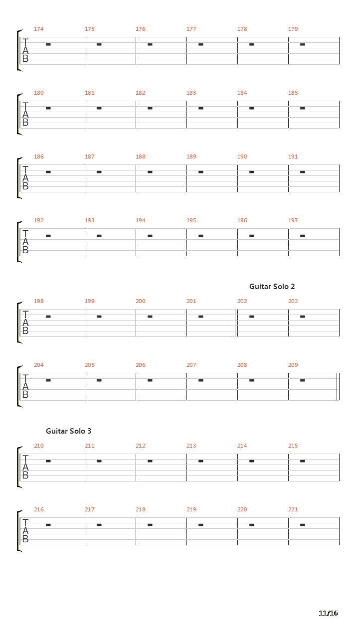 Valley Of The Damned吉他谱