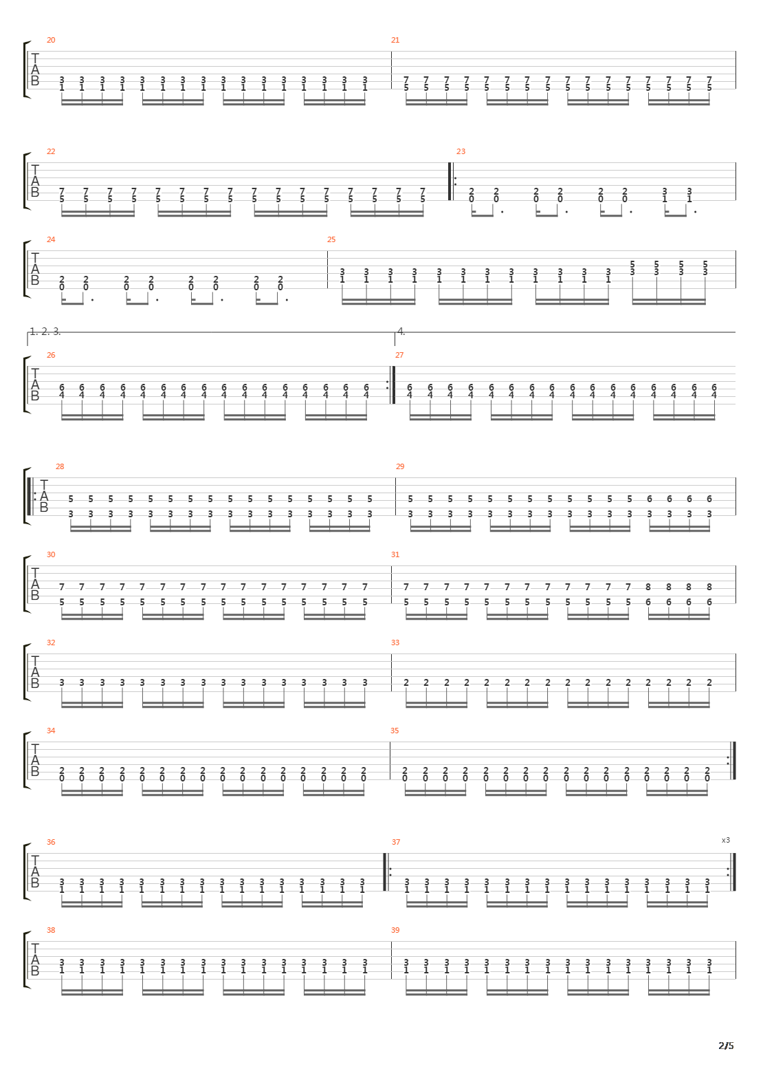 Crossing The Triangle Of Flames吉他谱