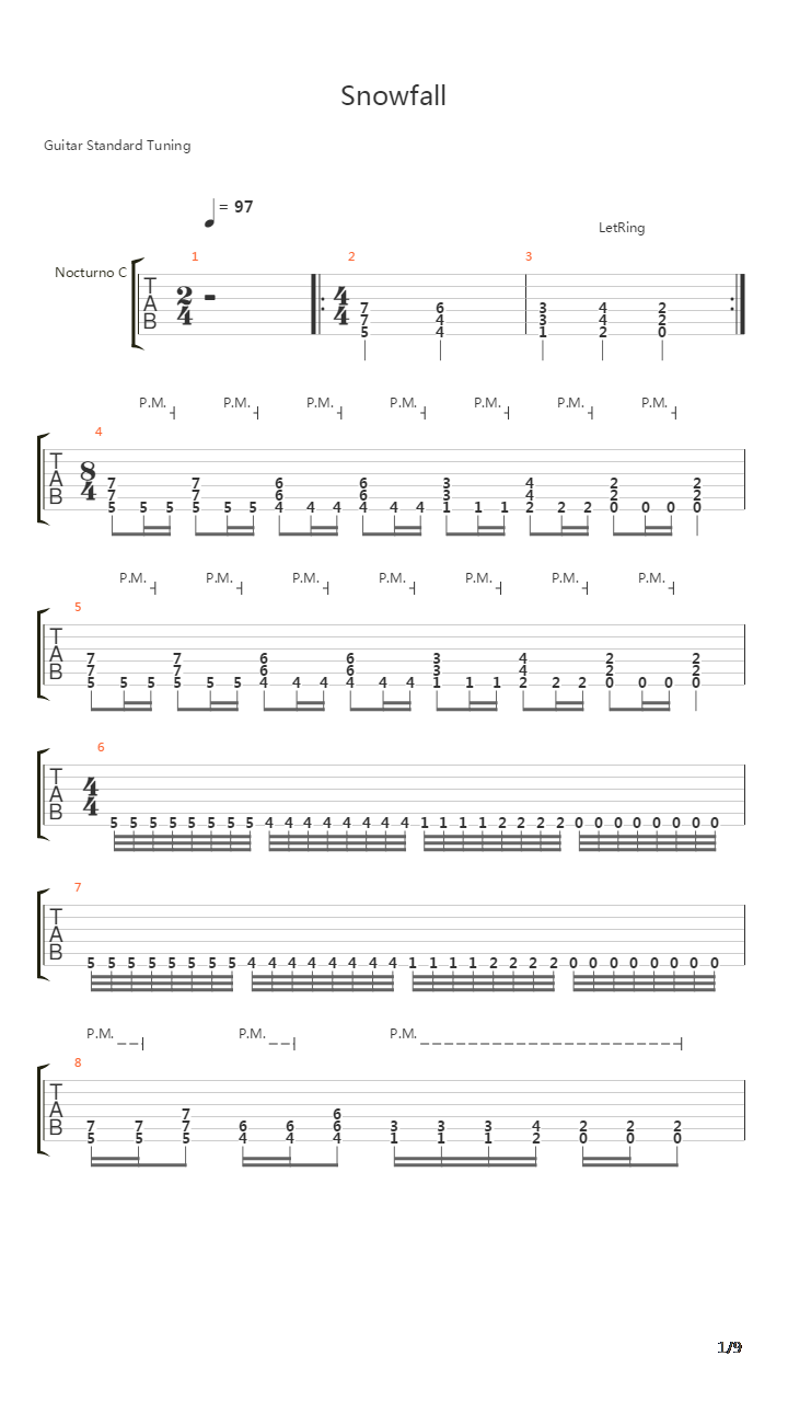 Snowfall吉他谱