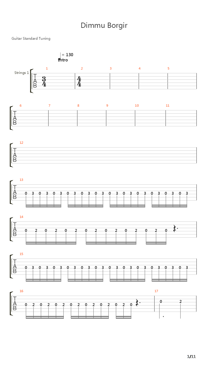 Dimmu Borgir吉他谱