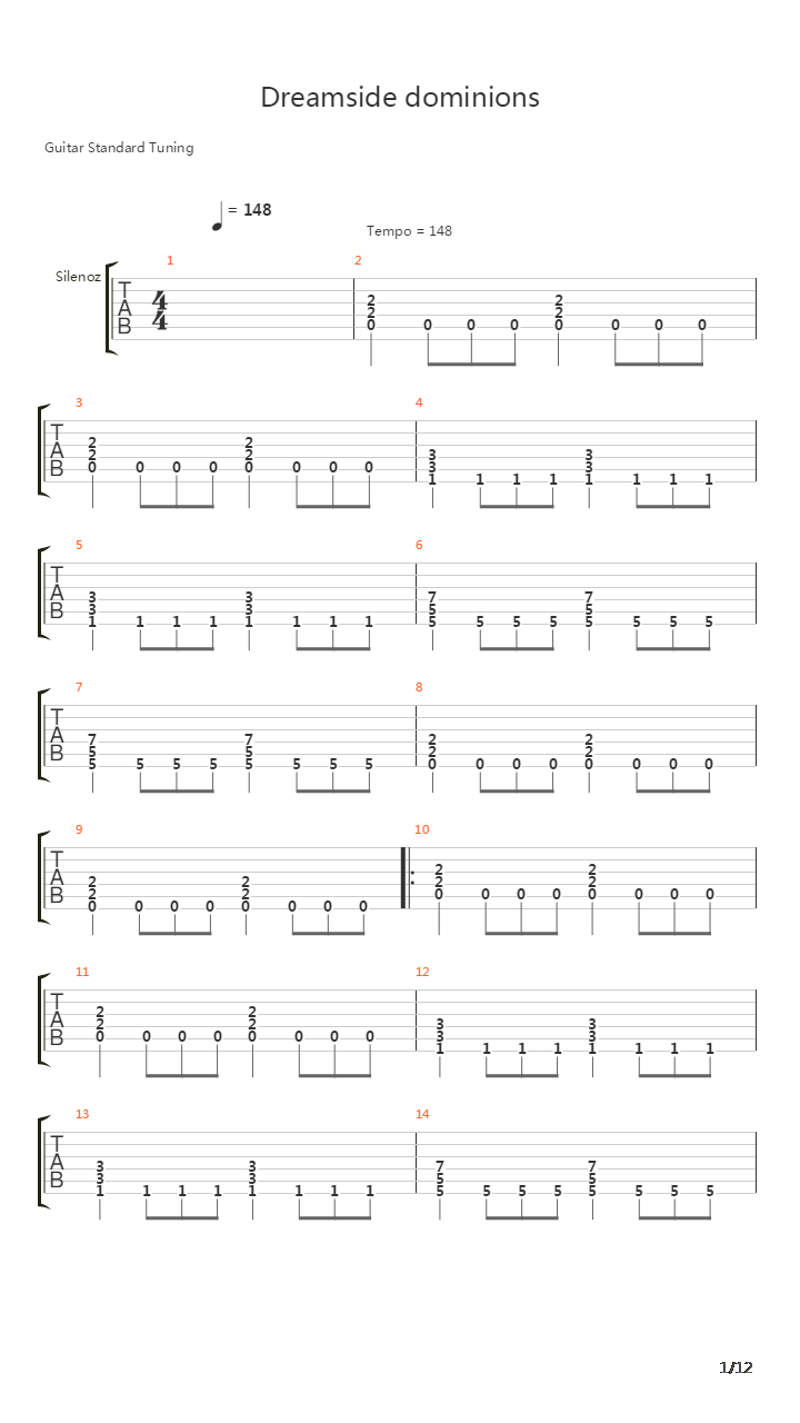 Dreamside Dominions吉他谱