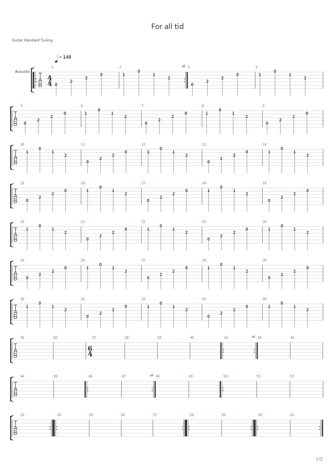For All Tid吉他谱
