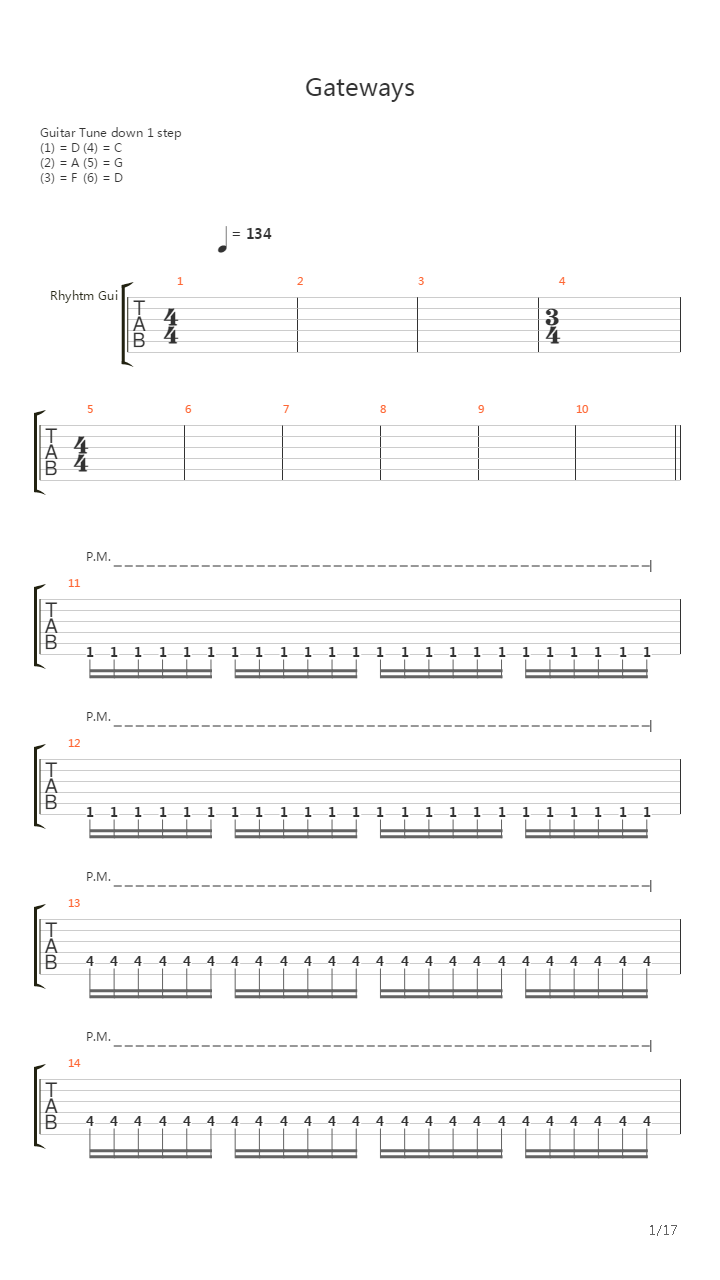 Gateways吉他谱