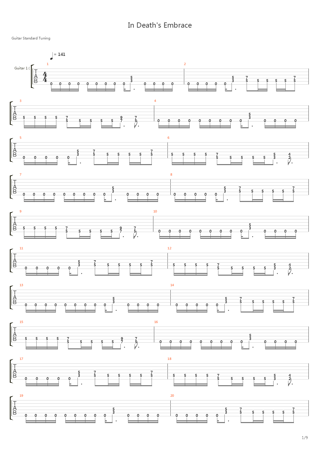 In Deaths Embrace吉他谱