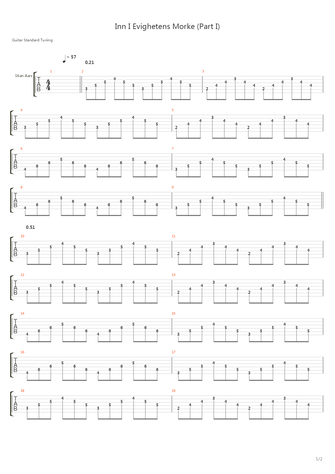 Inn I Evighetens Morke Part 1吉他谱