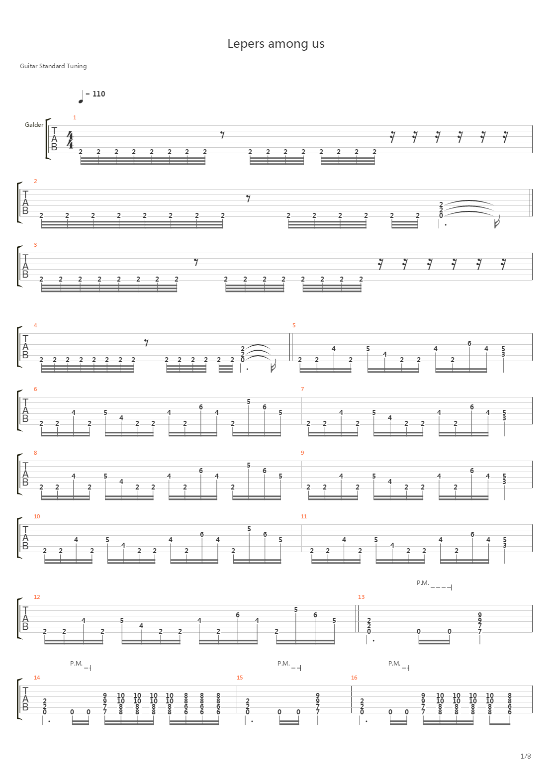 Lepers Among Us吉他谱