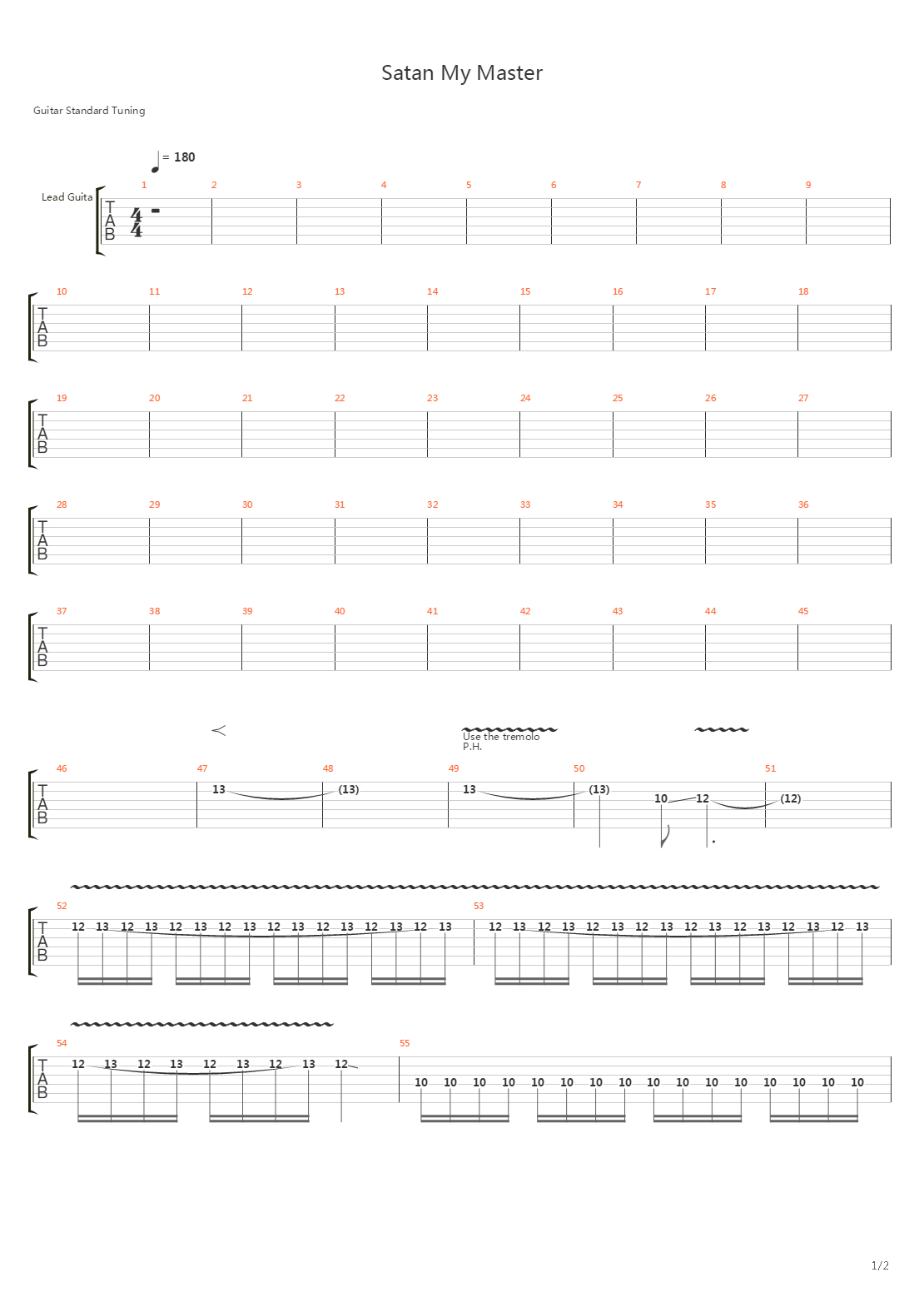 Satan My Master吉他谱