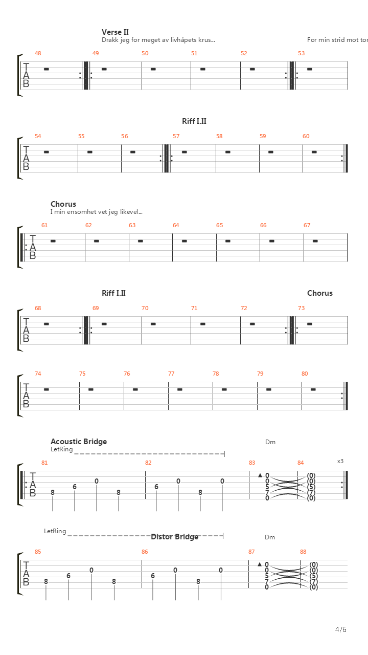 Sorgens Kammer Del Ii吉他谱