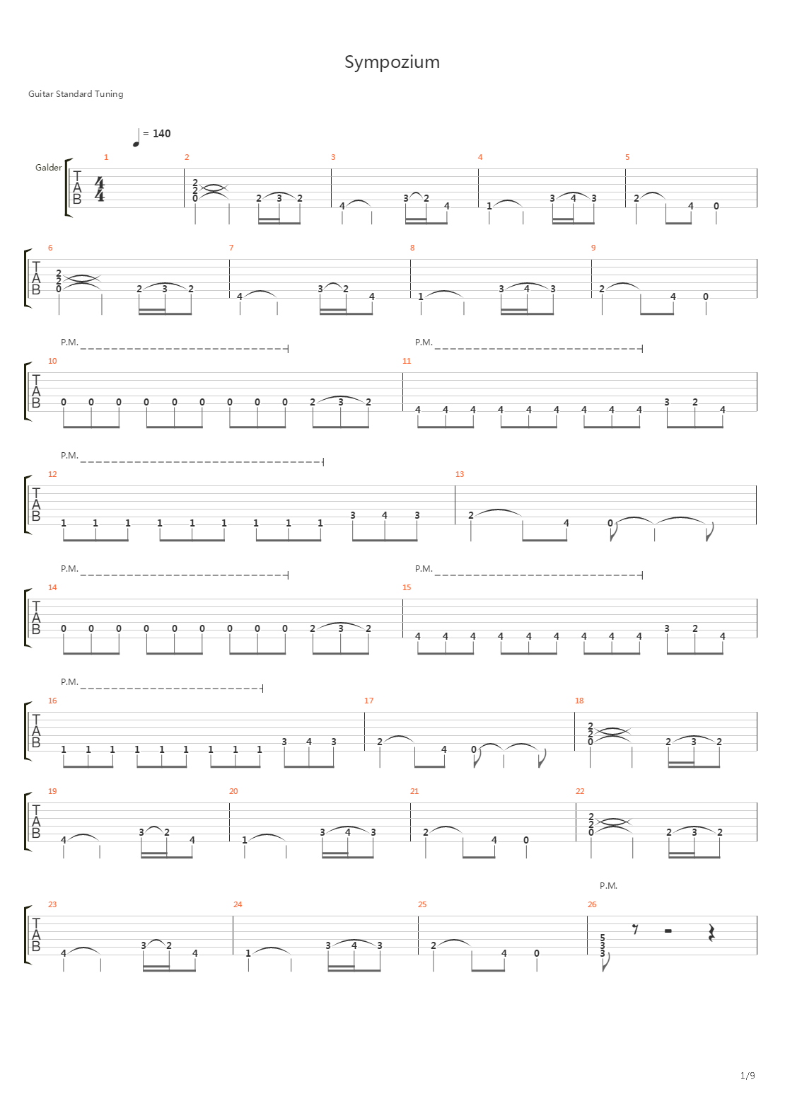 Sympozium吉他谱