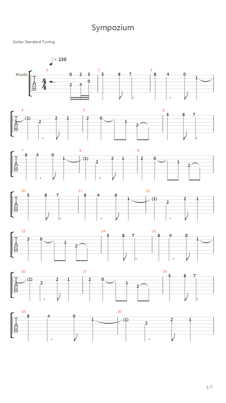 Sympozium吉他谱