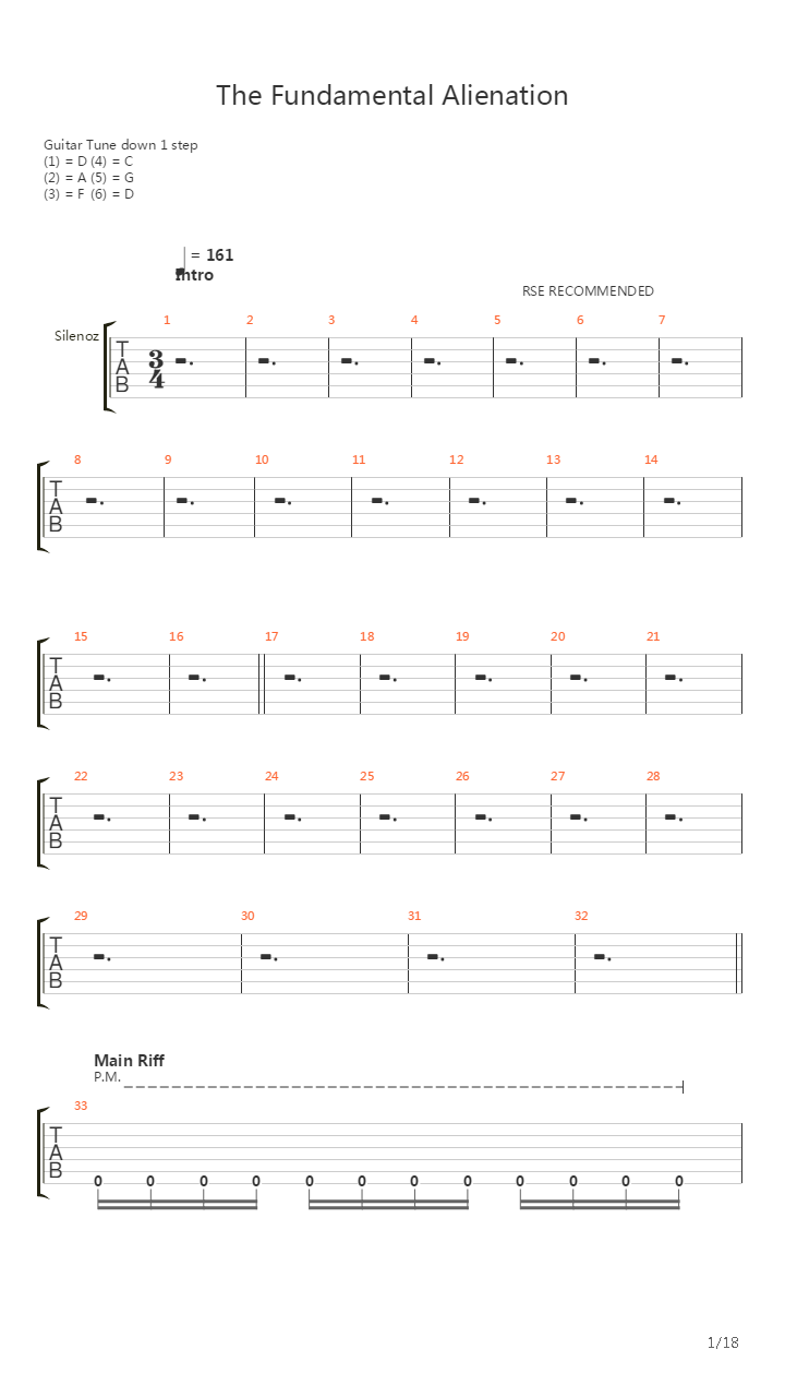 The Fundamental Alienation吉他谱