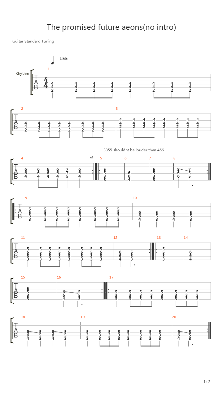The Promised Future Aeons吉他谱