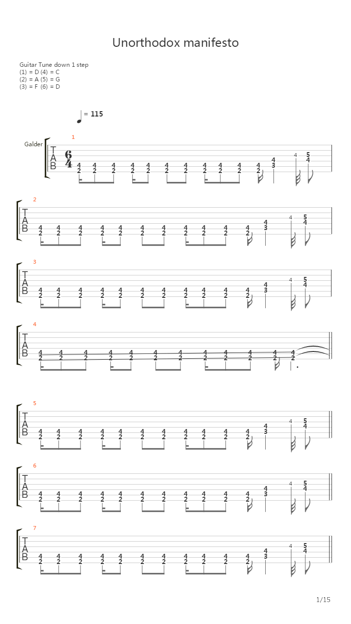 Unorthodox Manifesto吉他谱