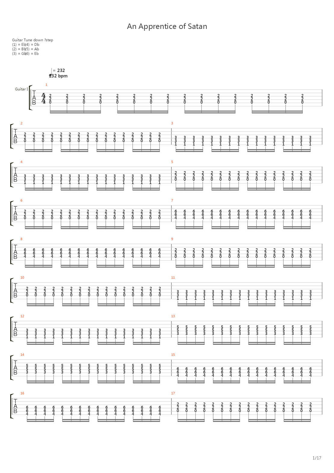 An Apprentice Of Satan吉他谱