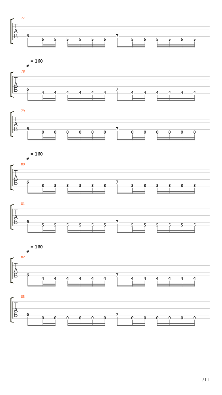 Bite The Pain吉他谱