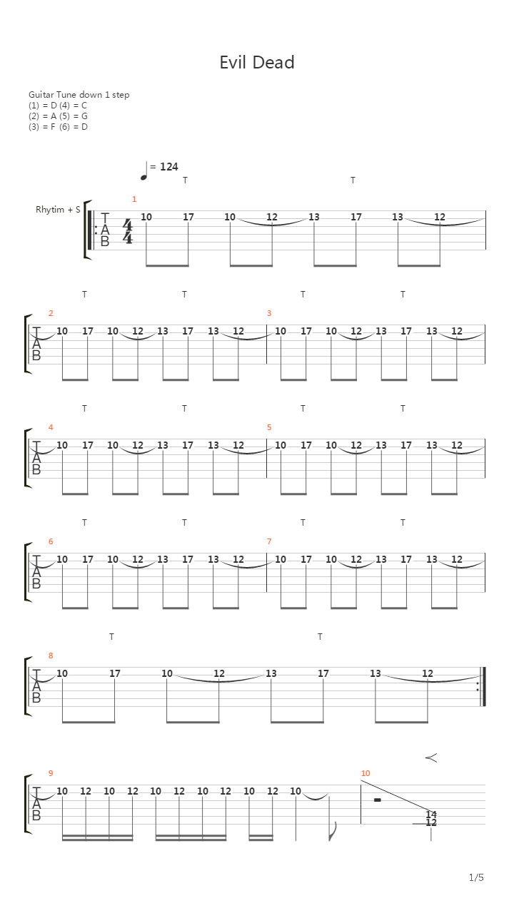 Evil Dead吉他谱