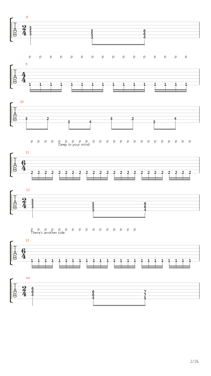 Forgotten Past吉他谱