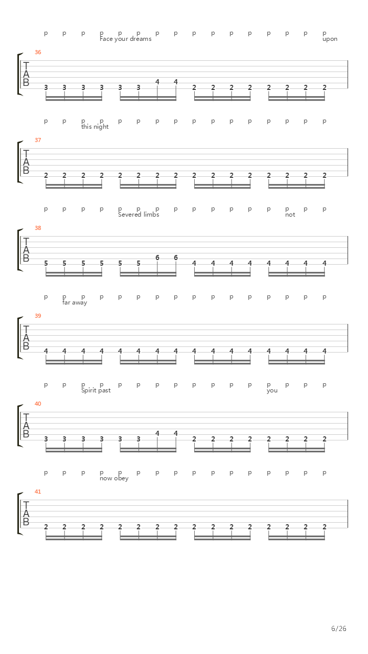 Forgotten Past吉他谱