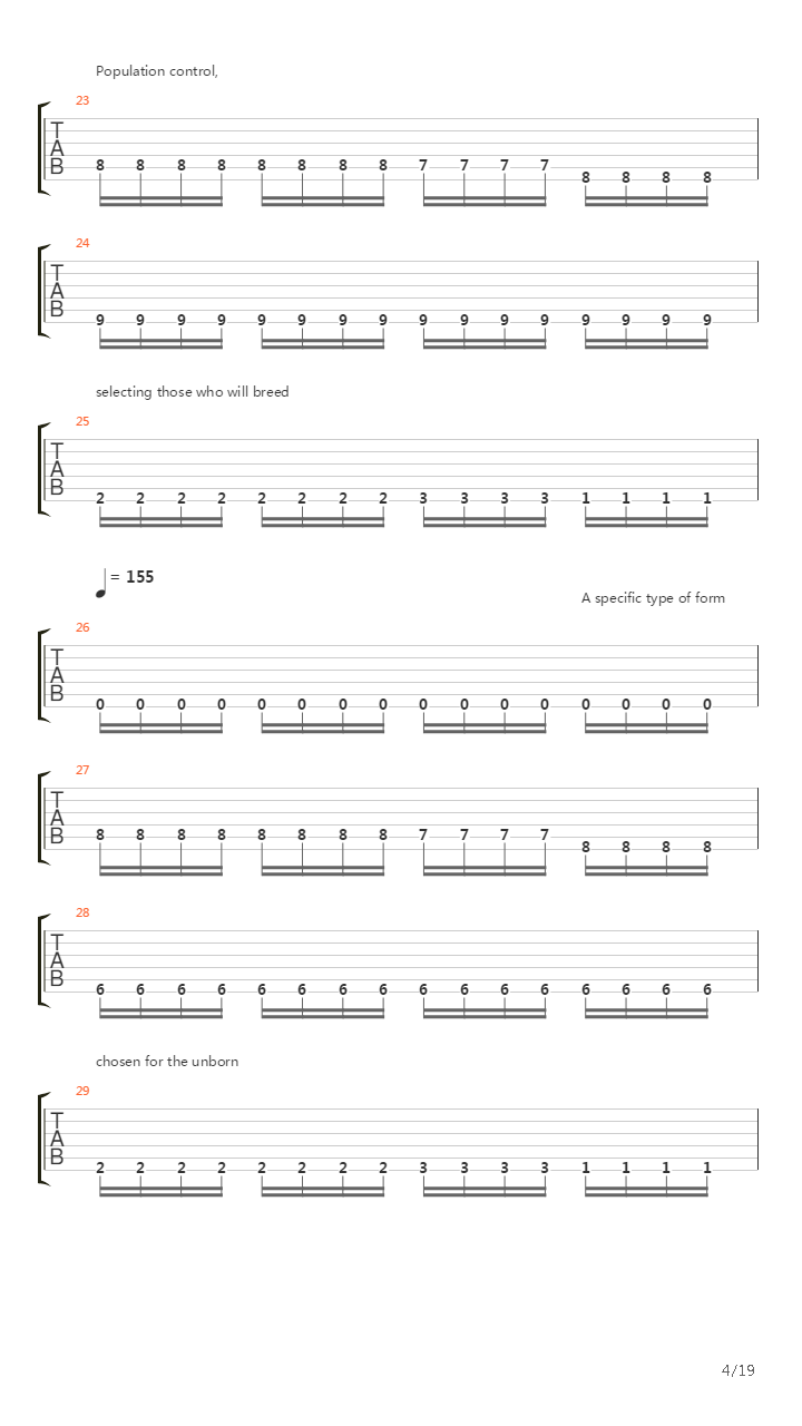 Genetic Reconstructoin吉他谱