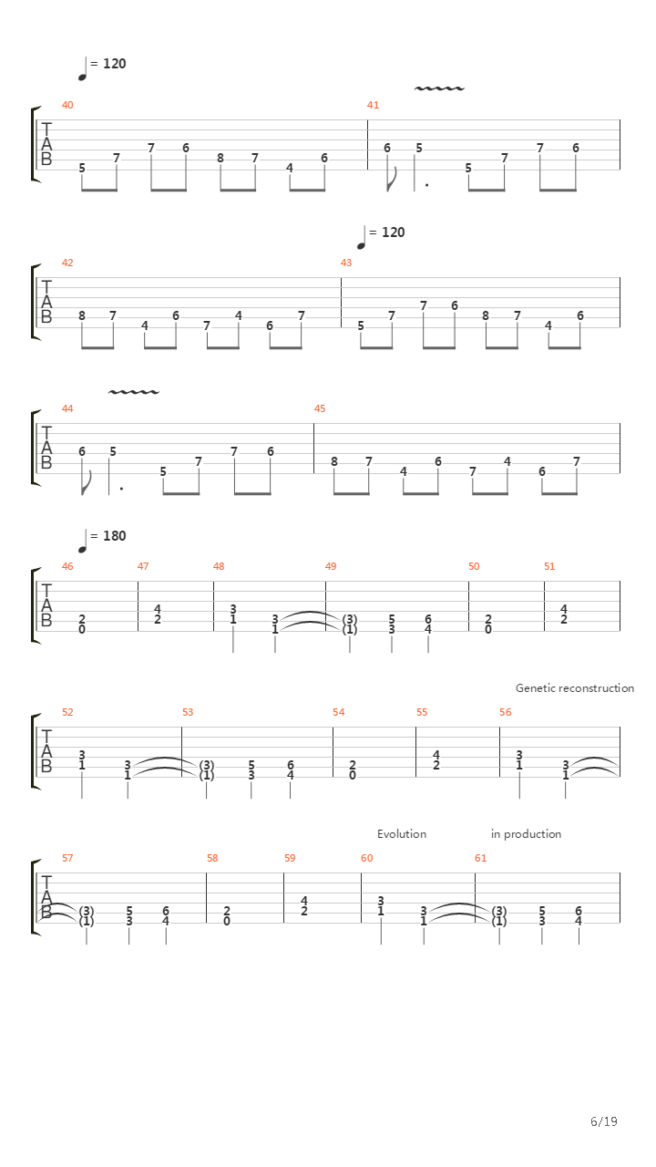 Genetic Reconstructoin吉他谱
