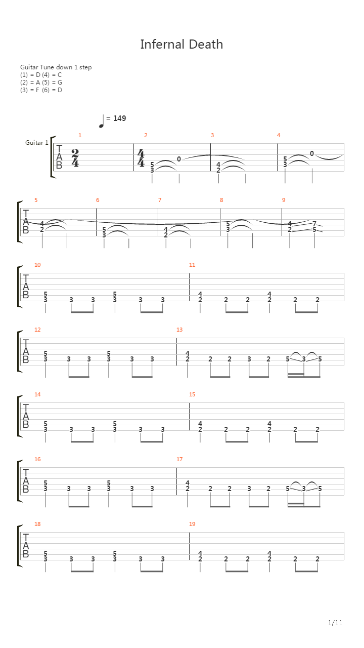 Infernal Death吉他谱