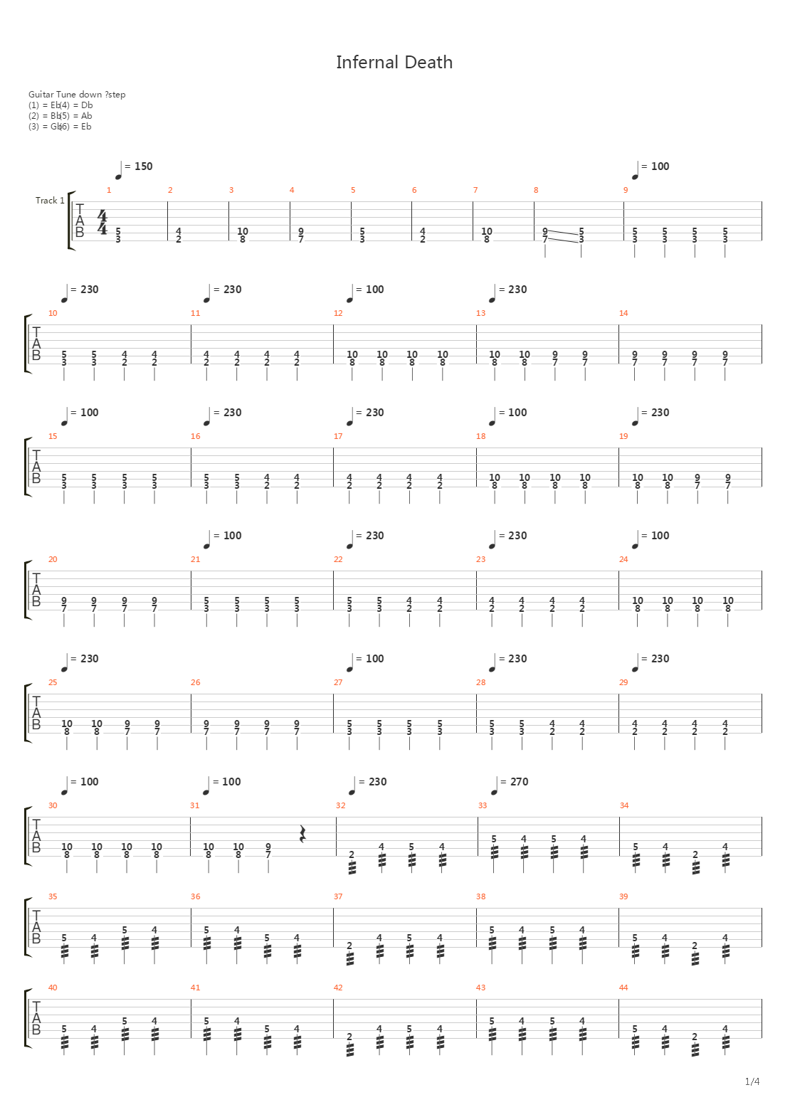 Infernal Death吉他谱