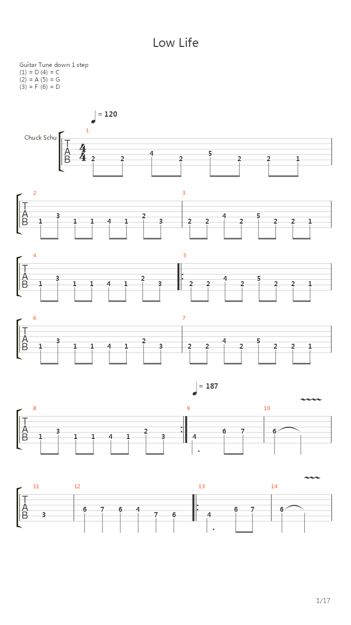 Low Life吉他谱