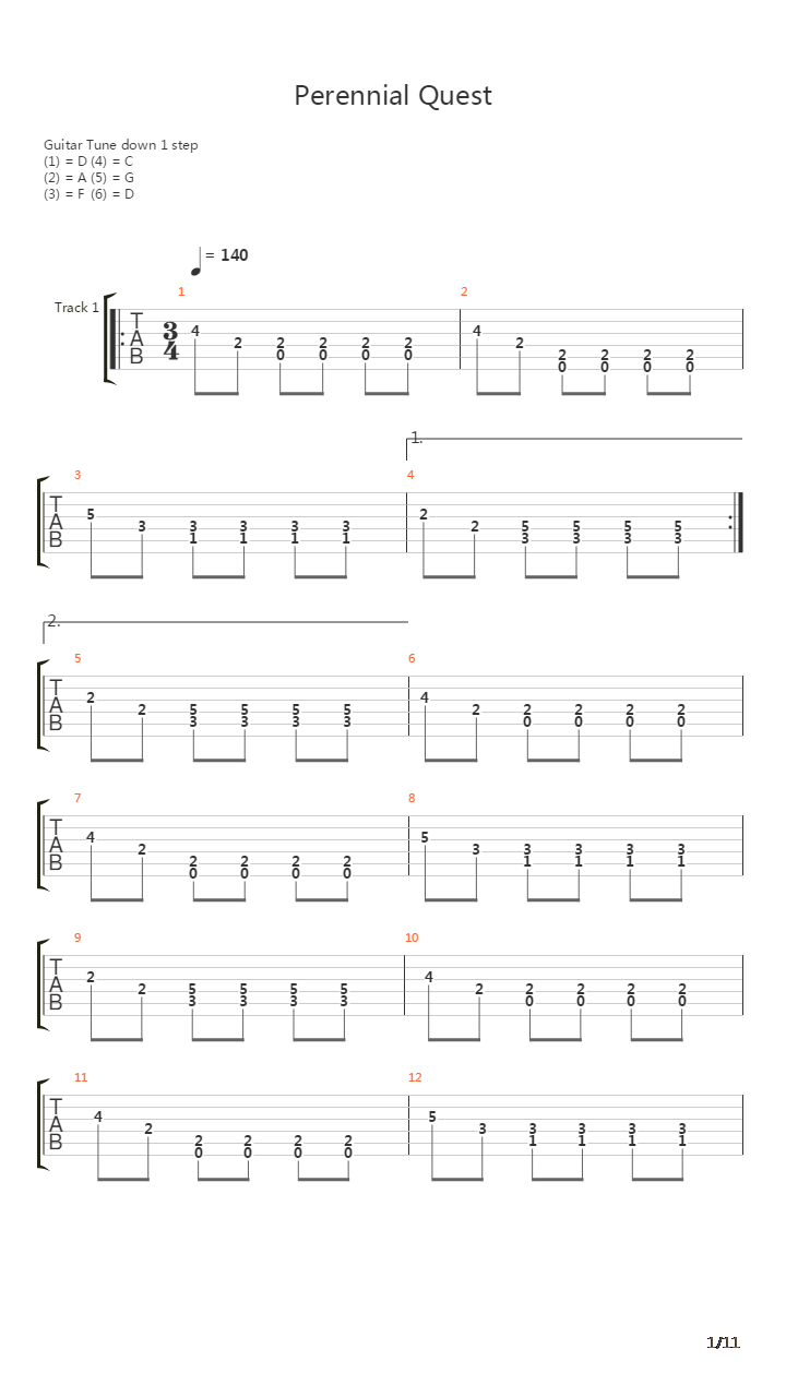 Perennial Quest吉他谱