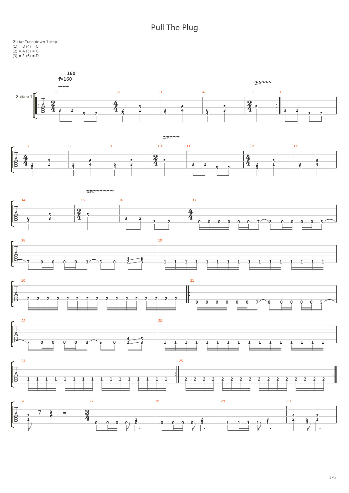 Pull The Plug吉他谱