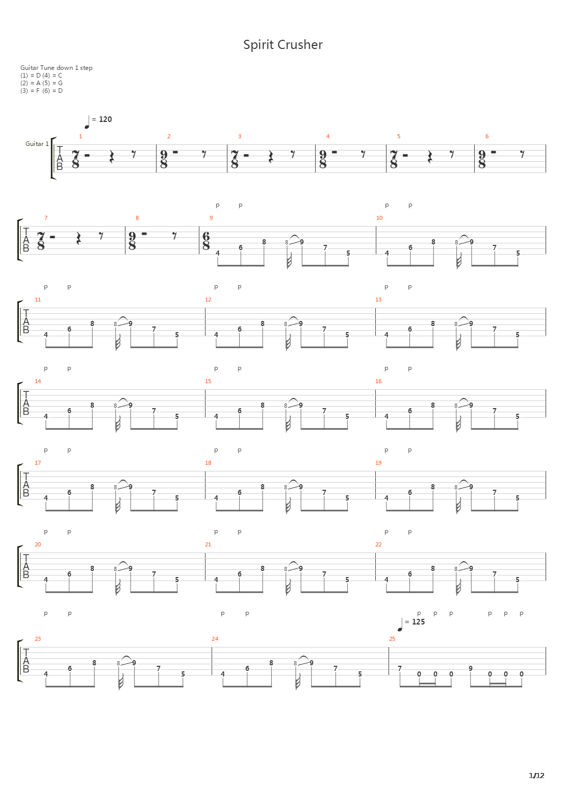Spirit Crusher吉他谱