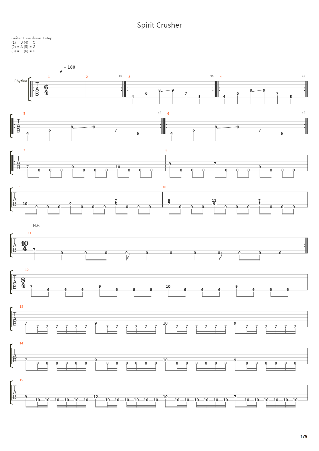 Spirit Crusher吉他谱