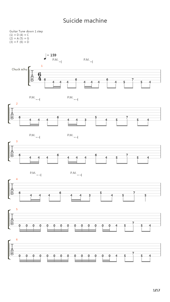 Suicide Machine吉他谱