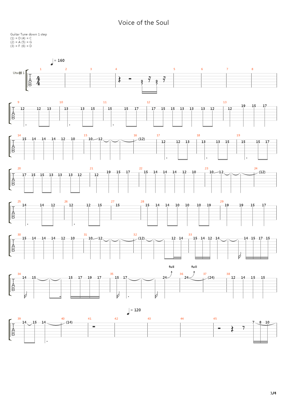 Voice Of The Soul吉他谱