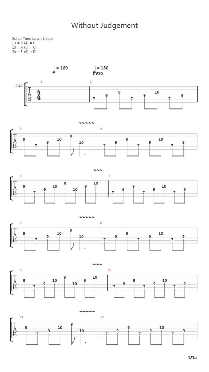 Without Judgement吉他谱