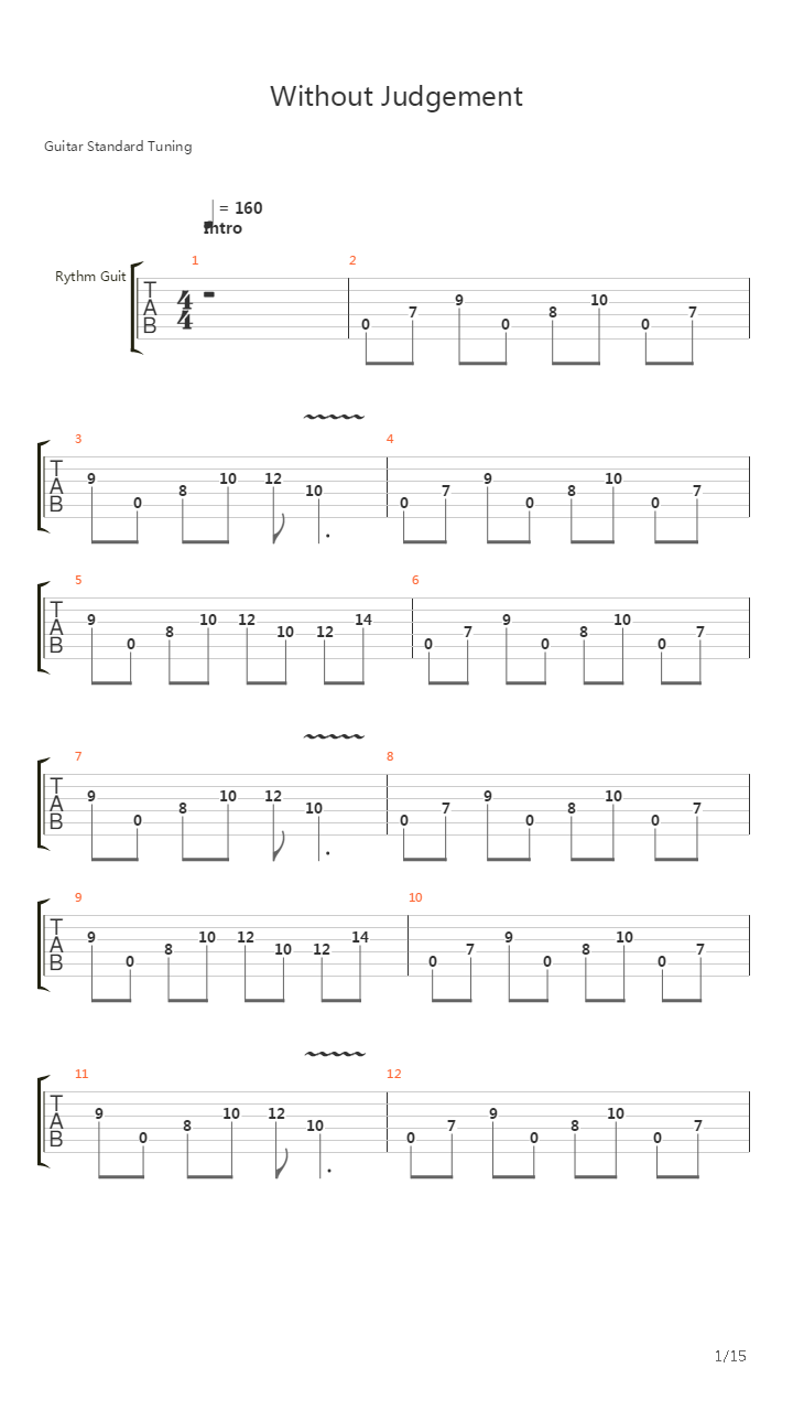 Without Judgement吉他谱