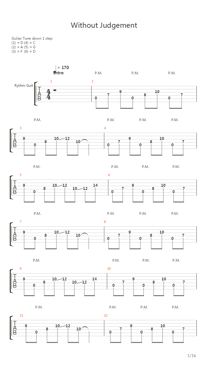 Without Judgement吉他谱