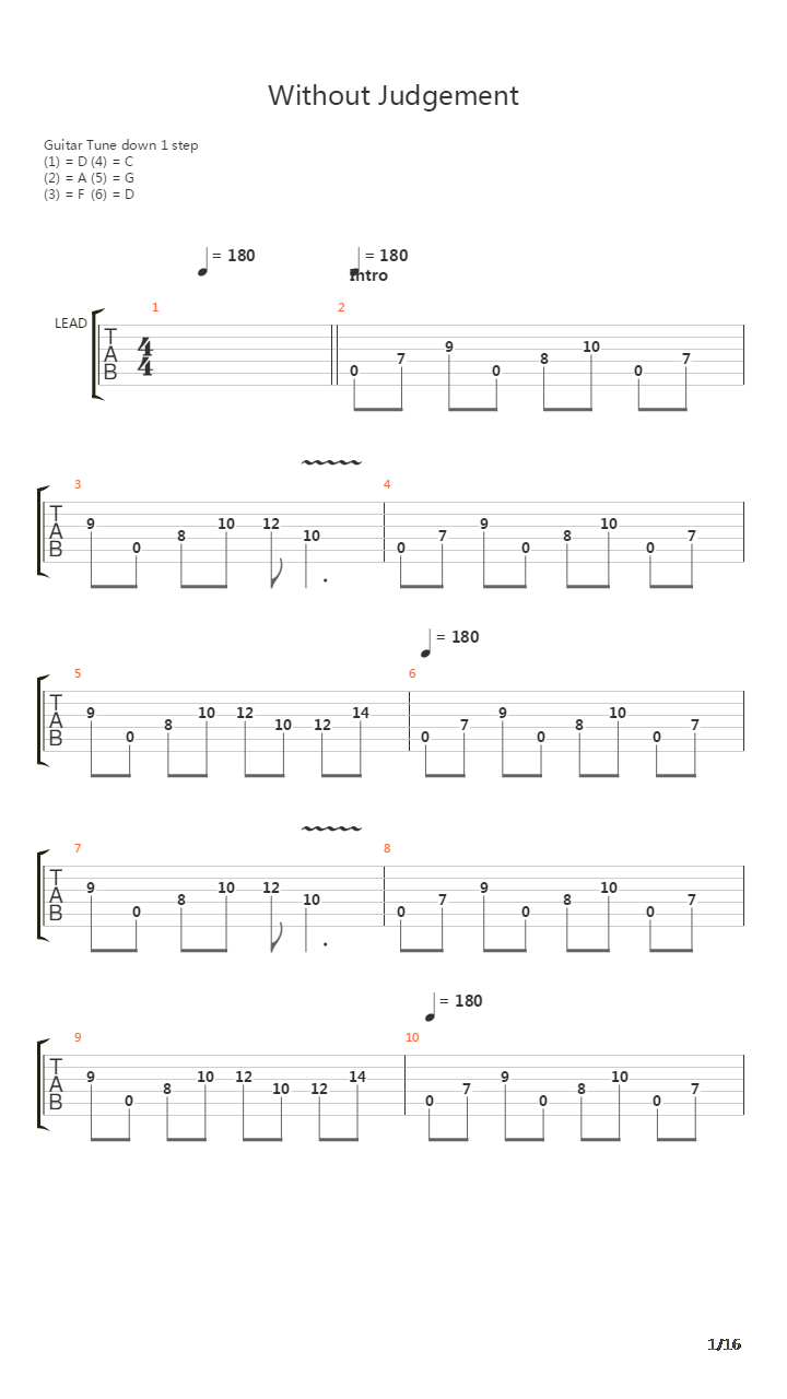 Without Judgement吉他谱