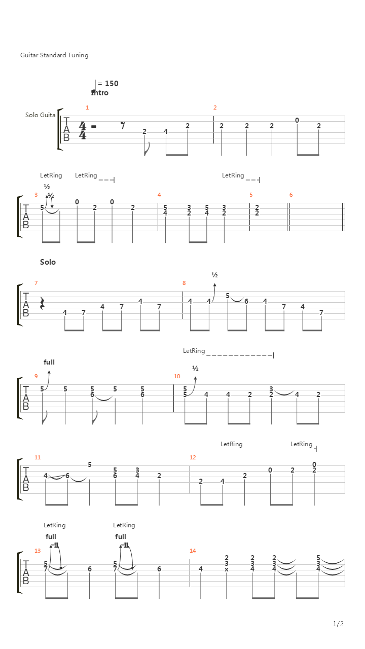 Cotton Fields吉他谱