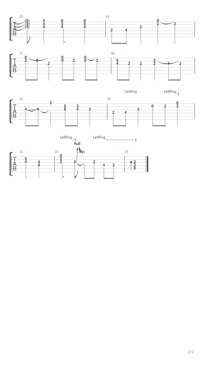 Cotton Fields吉他谱