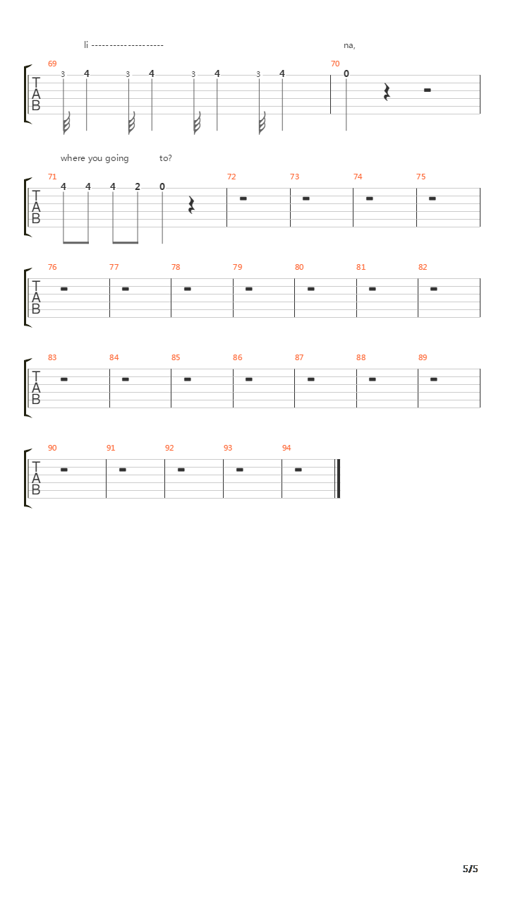 Molina吉他谱