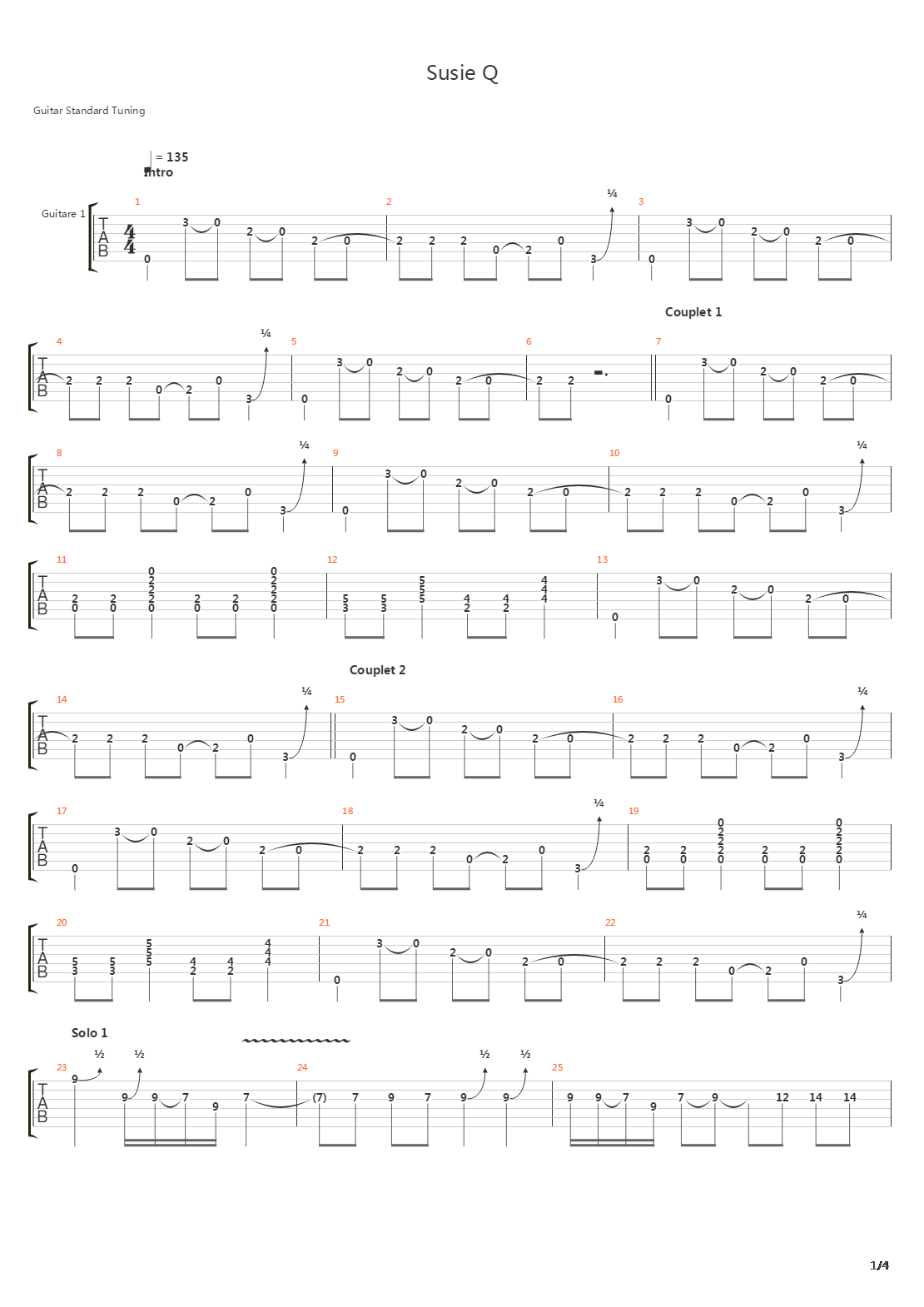 Susie Q吉他谱