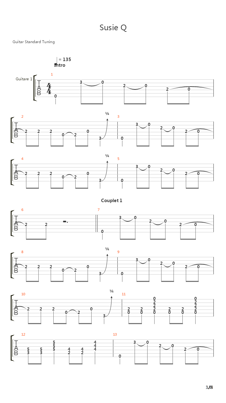 Susie Q吉他谱