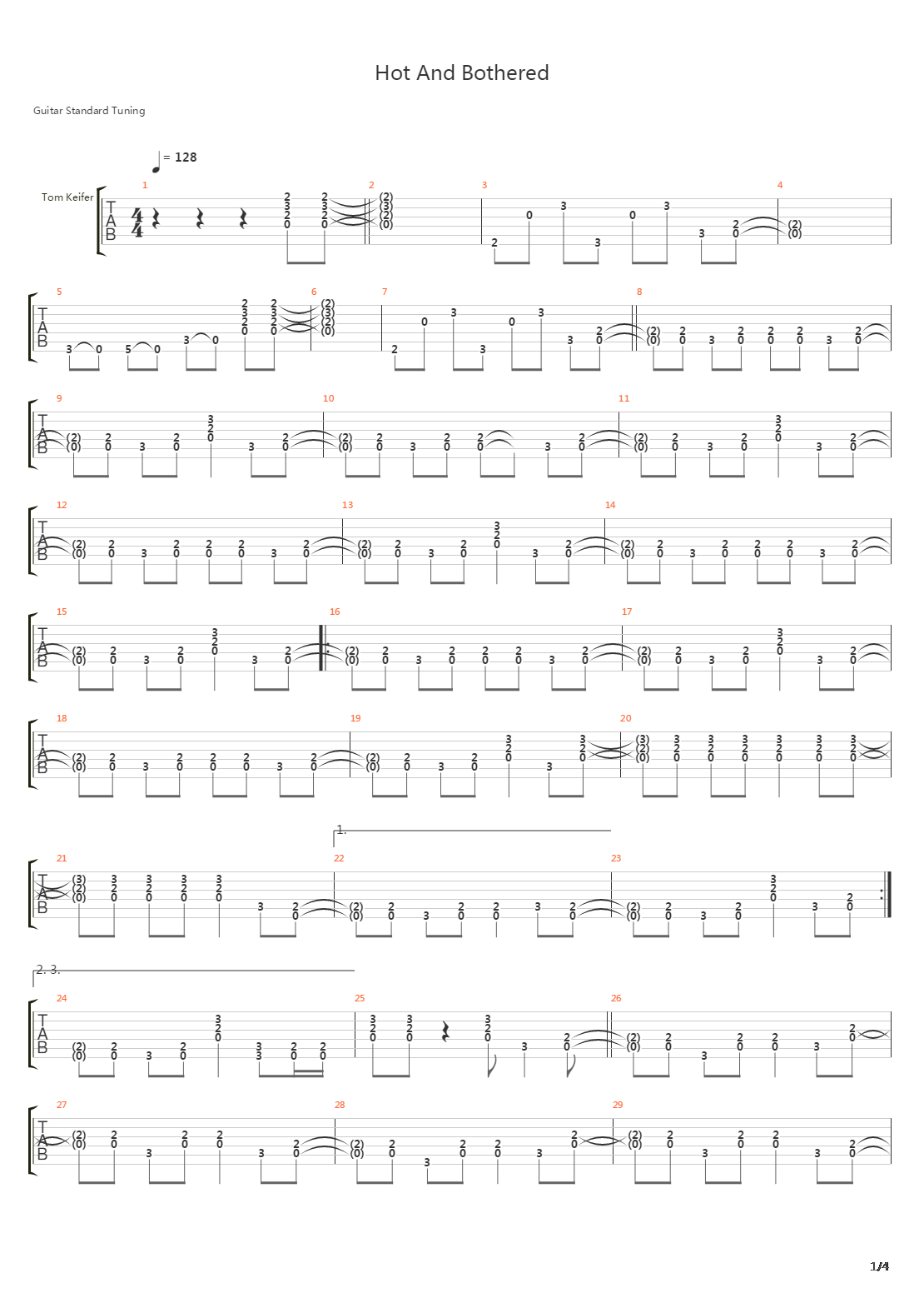 Hot And Bothered吉他谱