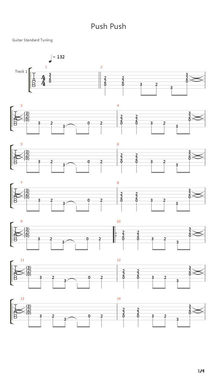Push Push吉他谱