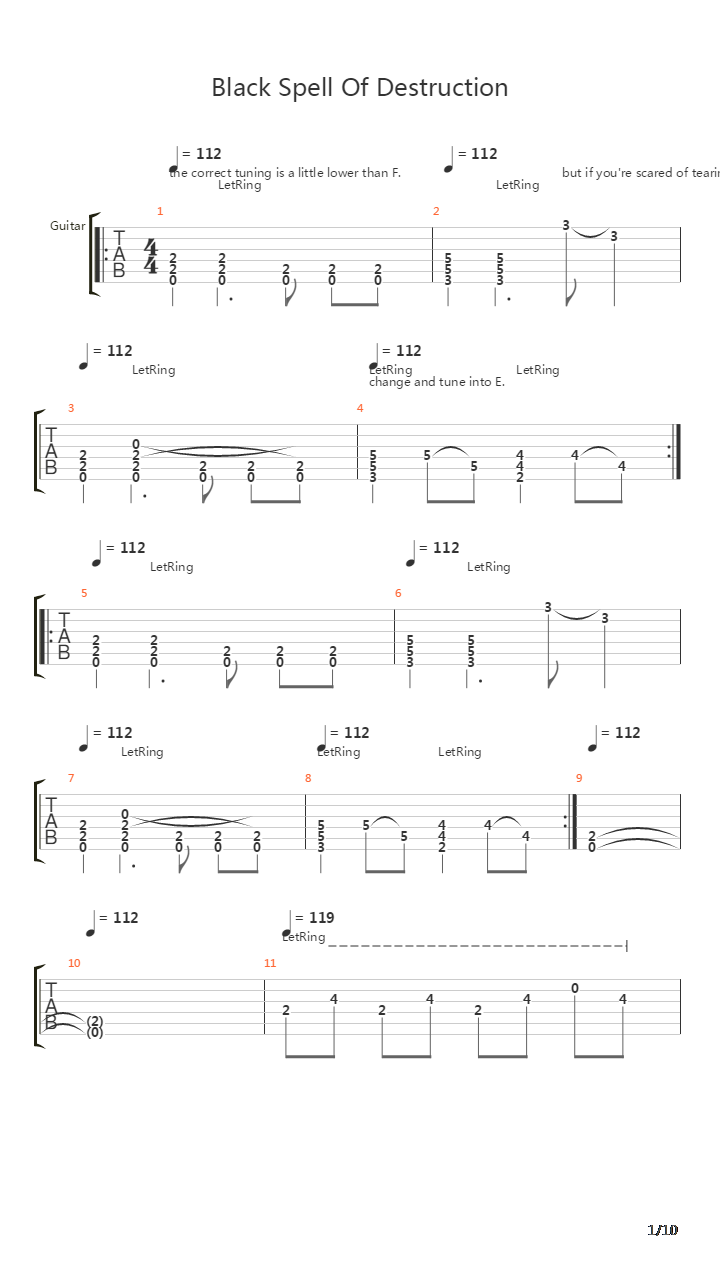 Black Spell Of Destruction吉他谱