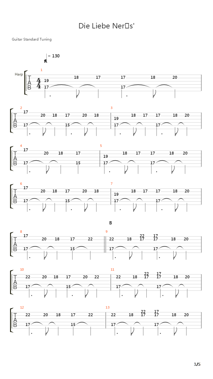 Die Liebe Nerpus吉他谱