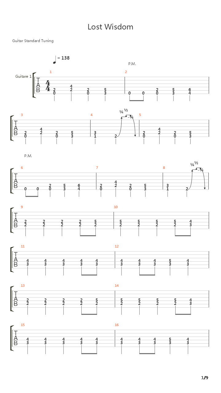 Lost Wisdom吉他谱