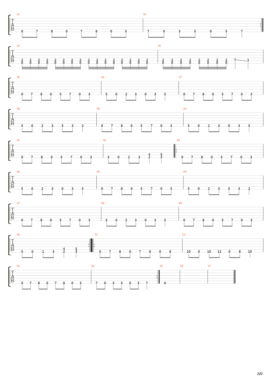 War吉他谱