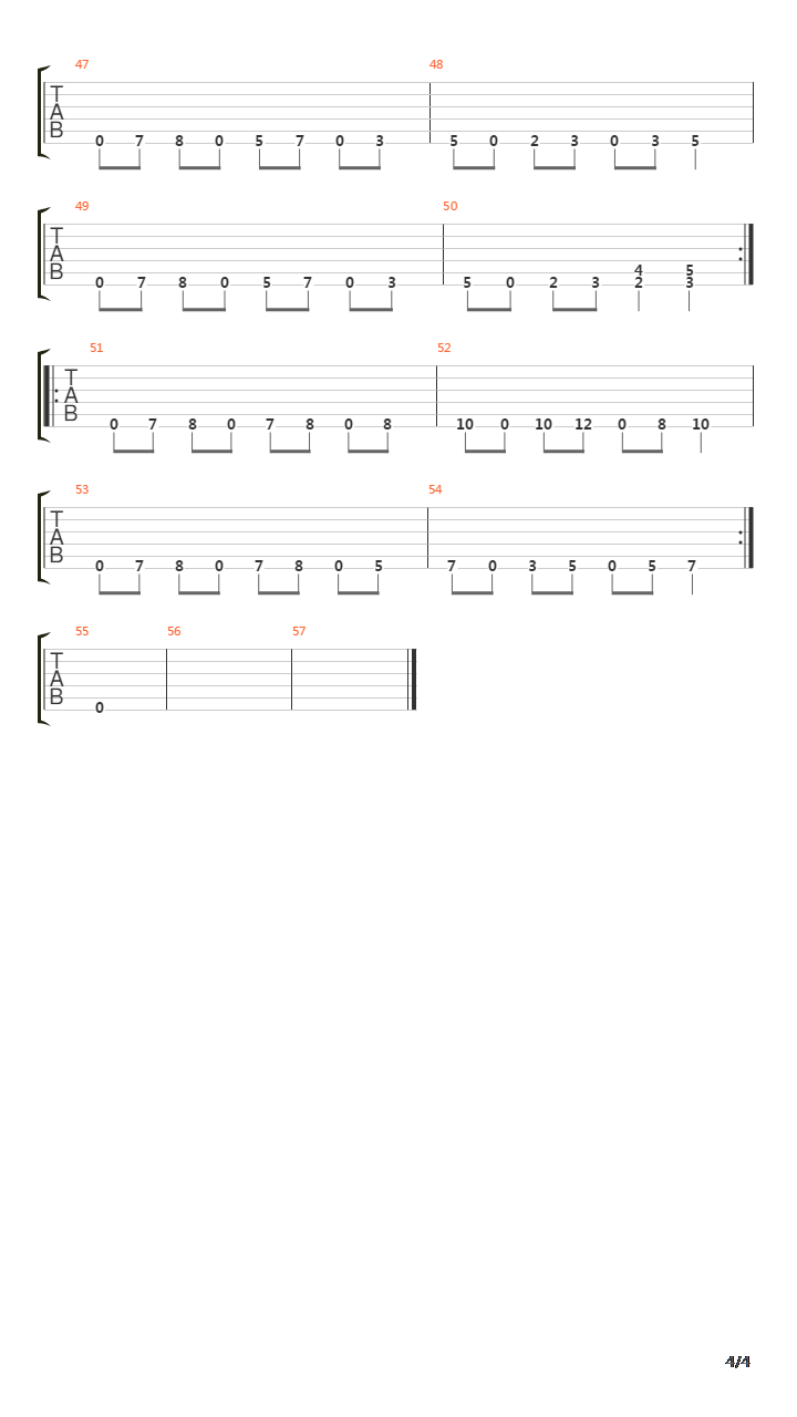 War吉他谱