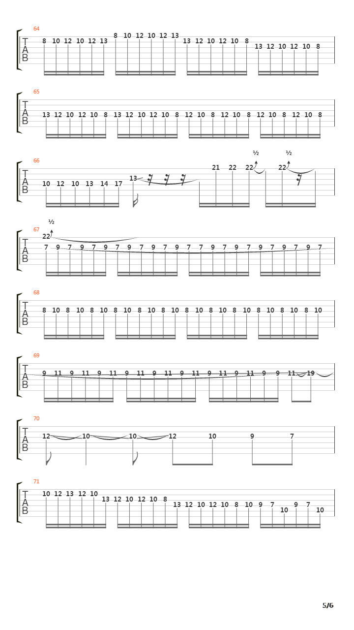 War吉他谱